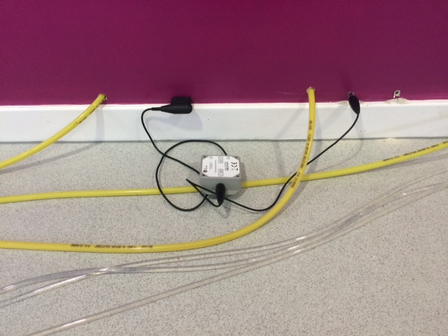 Moisture monitoring system installed during Restorations UK school drying programme