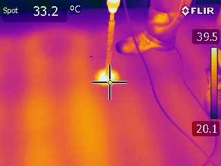 Thermal imaging survey locating underfloor heating before specialist drying access points were drilled